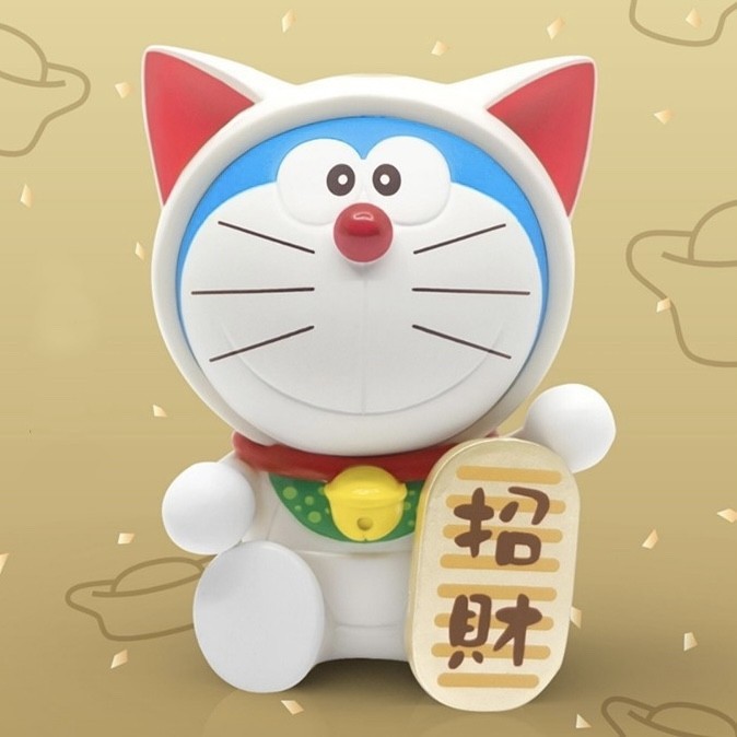 Genuine Doraemon Full of Blessing Series Blind Box Pokonyan Decoration Toys Trendy Hand-Made Christmas Blind Box