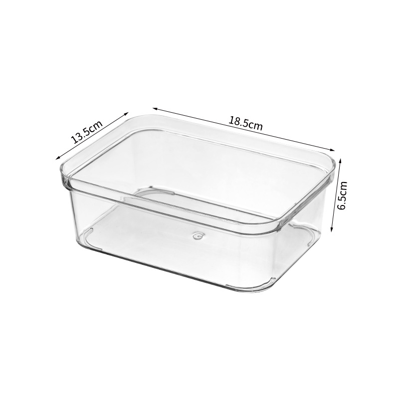 Japanese-Style Drawer Storage Box Built-in Household Plastic Transparent Kitchen Partitioned Organizing Box Student Stationery Organizing Box