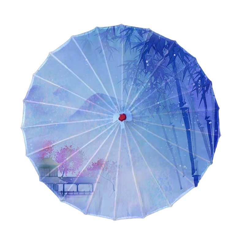 厂家定制加工 印花绸布伞批发古风绸布伞手遮阳拍照装饰伞 舞蹈伞