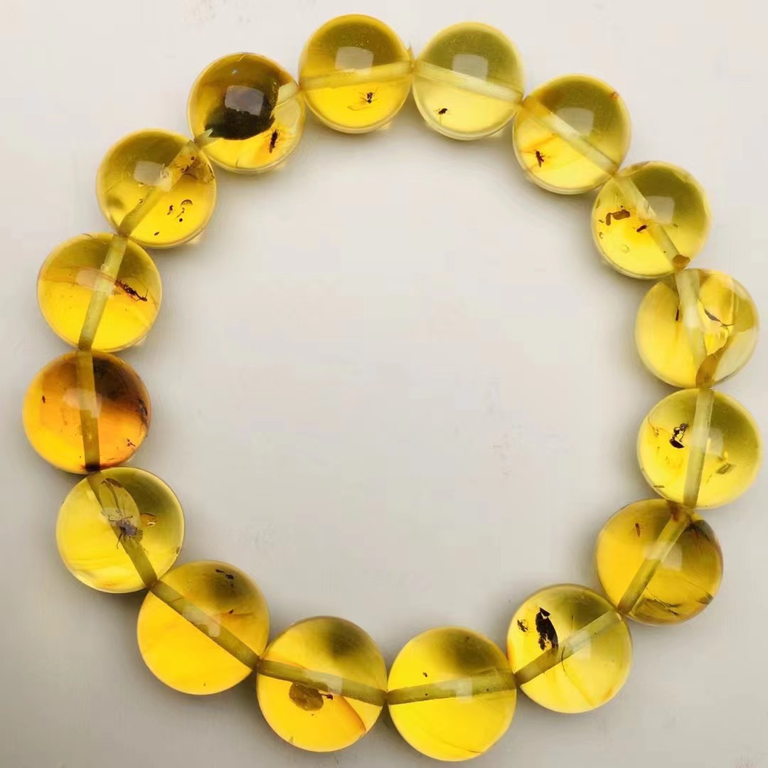 天然蜜蜡手链白花蜜蜡质浓郁手串文玩配饰可塘珠宝产地货源批发