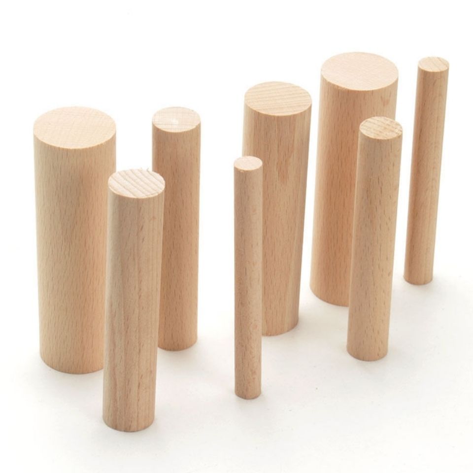 榉木圆木棒实木形体棍开背棍diy模型材料衣柜晾衣杆圆木棍小木棍