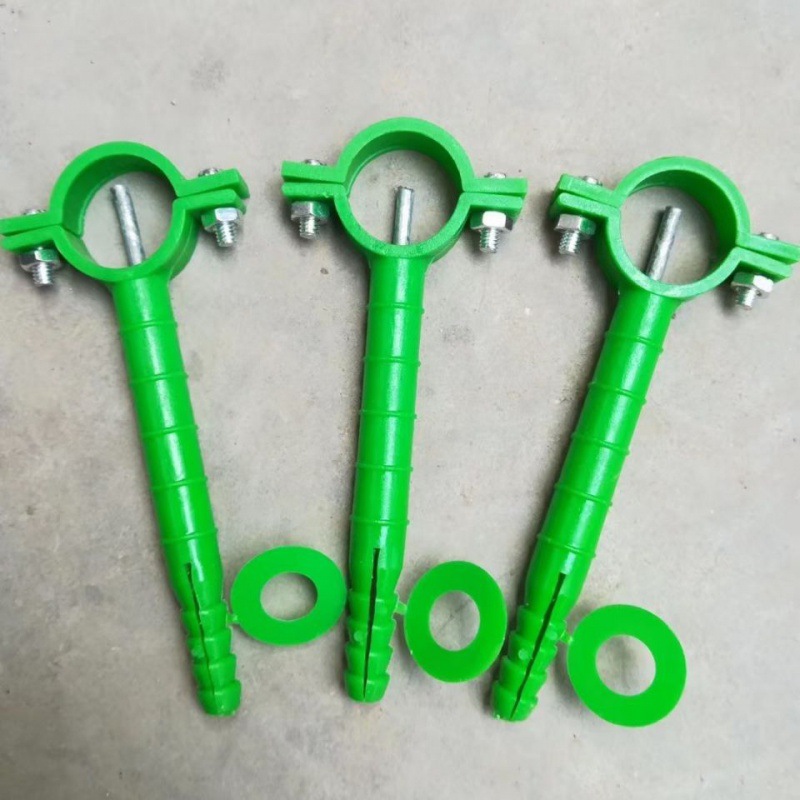 绿色塑料管卡立卡20 25双丝立卡管卡ppr热水管管夹固定打孔膨胀管