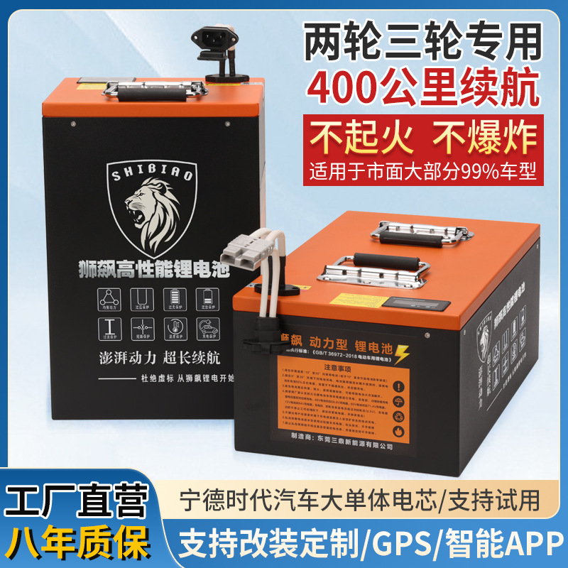 外卖电动车锂电池两轮48v三轮车60v72v大容量宁德时代改装锂电瓶