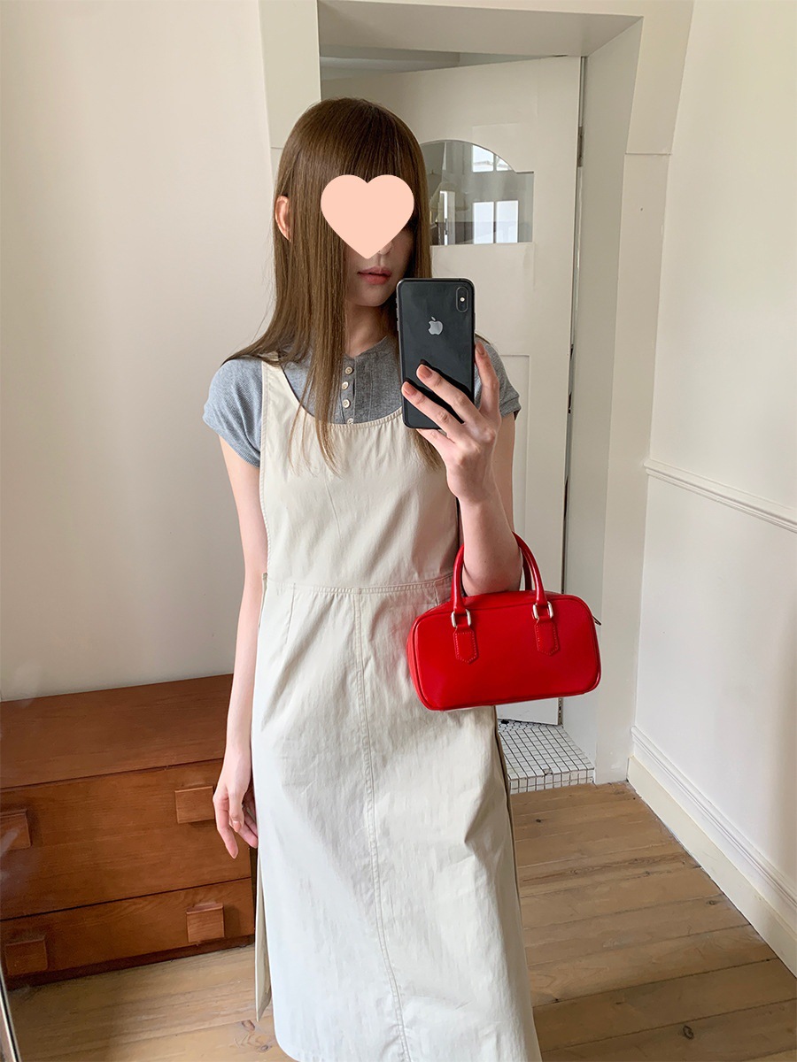 allo 休闲连衣裙2024十三行夏季新款女装韩系宽松吊带背心裙22677