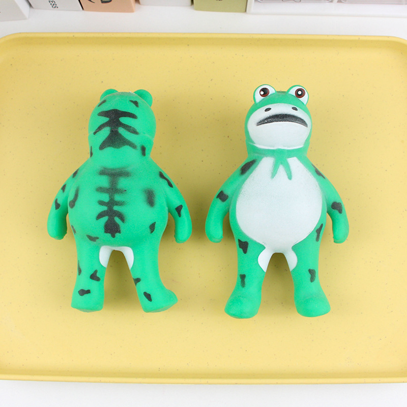 Cross-Border Hot Selling Creative Decompression Frog Lala Children's Toy TPR Soft Glue Vent Spoof Squeezing Toy Decompression