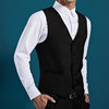 Business Formal suit Vest man Self cultivation black man 's suit Vest leisure time vest Groomsman Groom Wedding dress
