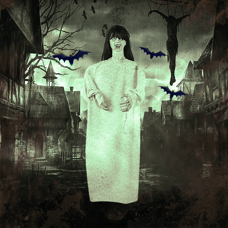 剧本杀恐怖道具长发贞子女鬼假人鬼屋布置尸体密室逃脱吊死鬼挂饰