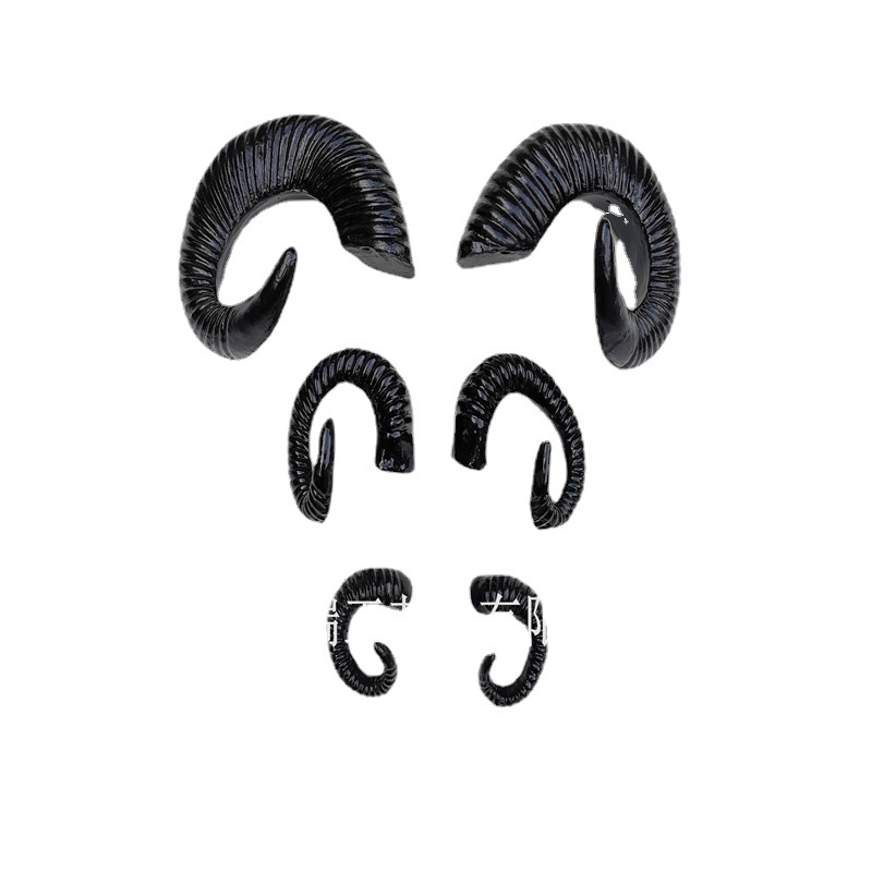 仿真羊角牛角头饰欧美发箍万圣节派对道具发卡头箍cosplay创意