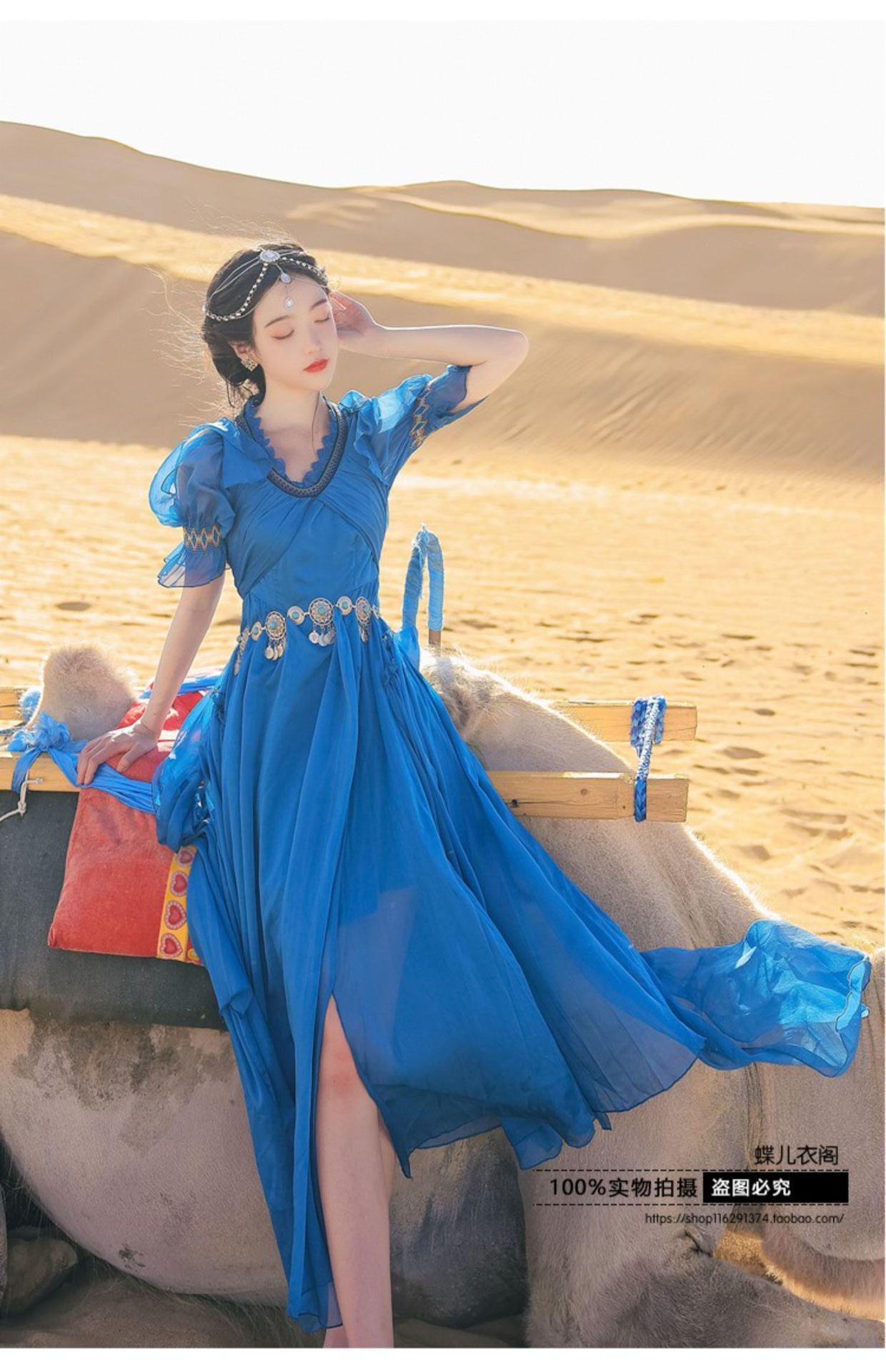 西域公主服装敦煌异域风情印度新疆民族风女装连衣裙沙漠拍照衣服