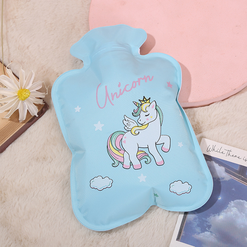 Q Version Cartoon Pattern Hand Warmer Hot Water Bag Foreign Trade Ins Wind Explosion-Proof High Density PVC Liner Water Injection Hand Warmer