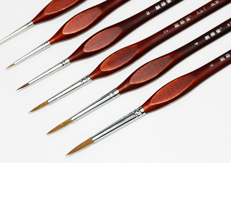 谢德堂729面相笔高达模型勾线笔渗线笔00000#~6#上色工具三角手柄