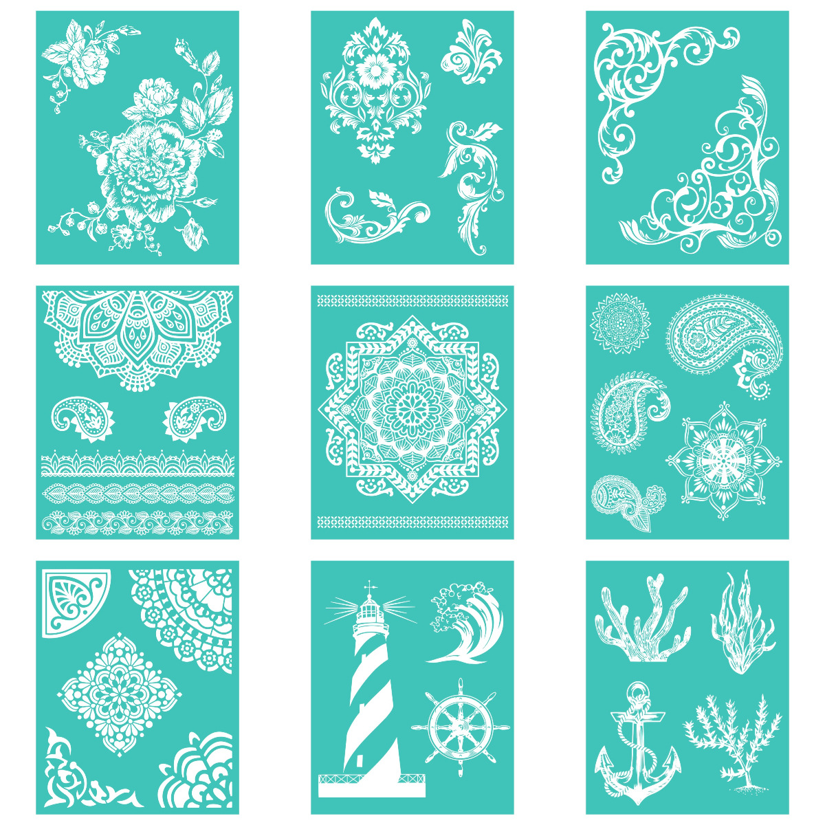 跨境多图案热销 diy丝印模板 可反复使用绘图工具 绘图衣服模板