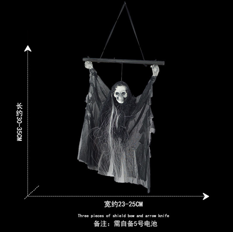 New Halloween Decoration Zombie Ghost Pendant Hanging Ghost Festival Party Props Ghost Festival Supplies Wansheng Products