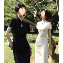新中式改良旗袍裙2025夏季新款高端显瘦气质名缓绝美中国风连衣裙