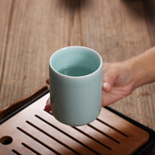 龙泉青瓷茶杯日式女水杯陶瓷家用创意6只套装客厅无把手口杯直杯