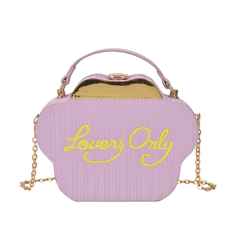 This Year's Popular Bag 2023 European and American Fashion Embroidered Letters Texture Ins Internet Celebrity Hand-Carrying Crossbody Box Bag Women