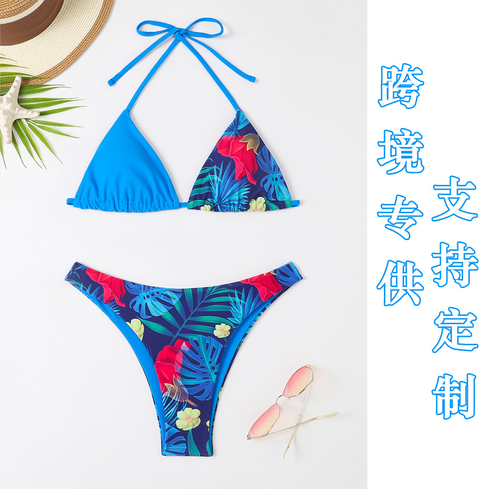 新款欧美比基尼分体两件套沙滩度假清凉风泳装外贸亚马逊跨境泳衣