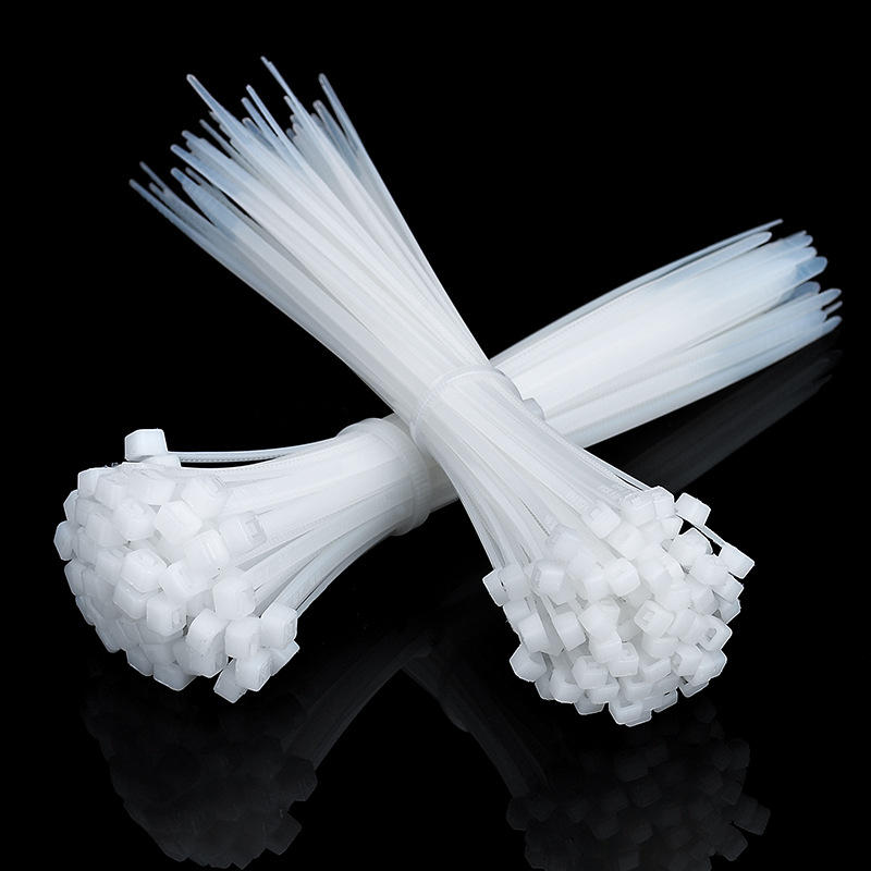 黑白工业级自锁式捆绑带5*200多规格束线带电线收纳整理尼龙扎带