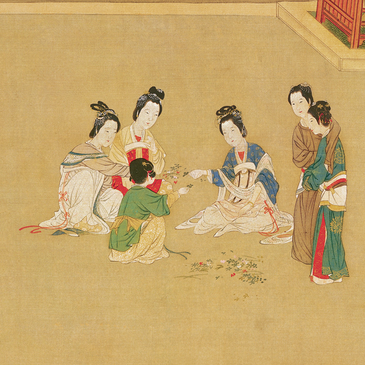 明仇英汉宫春晓图卷十大名画仿古国画仕女图真迹复制品字画手卷