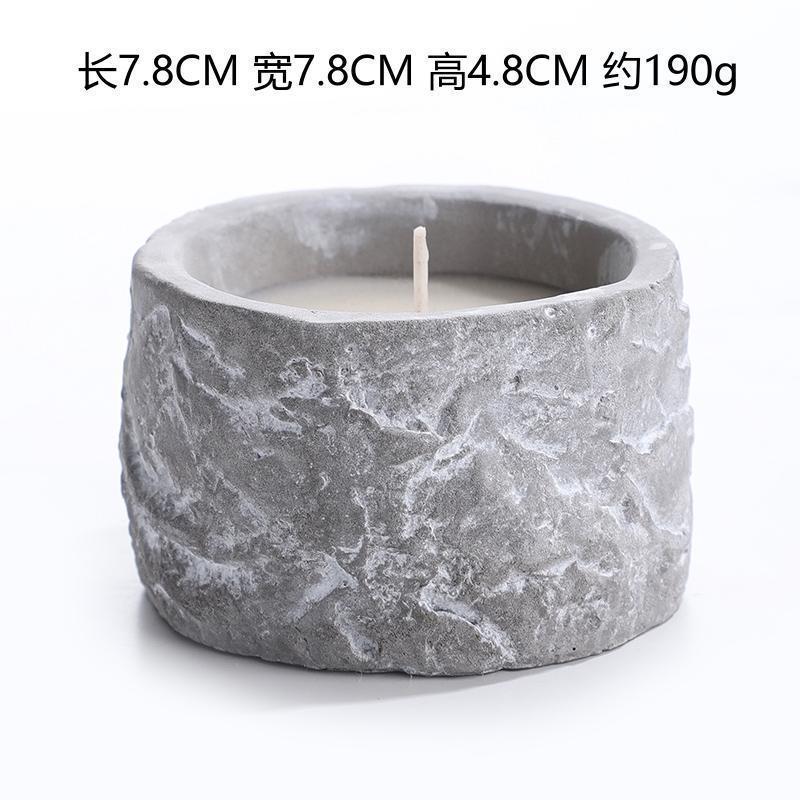 Factory Cross-Border Cement Candlestick Decoration Creative Art Crafts Home Retro Nordic Aromatherapy Candle Cup