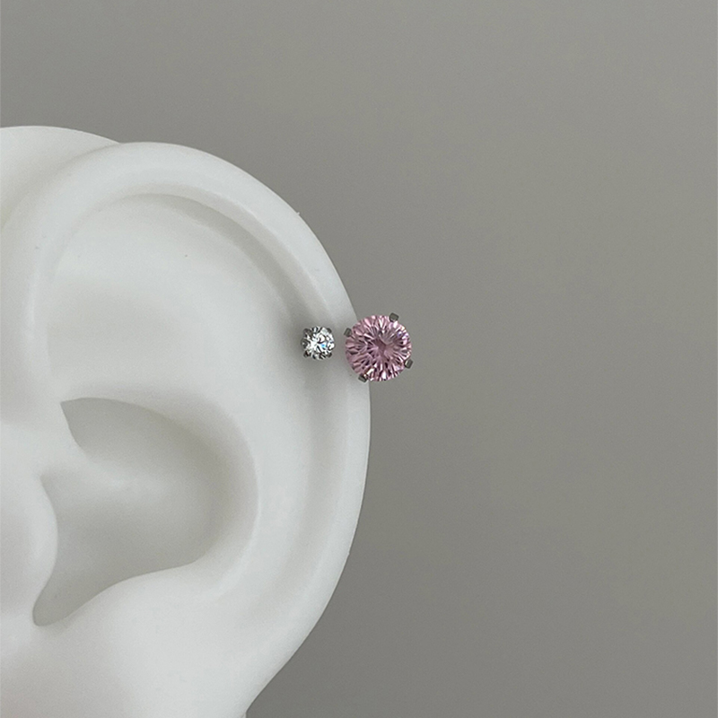 「星光溢彩」粉色超闪马蹄环耳钉女感小众耳骨钉甜酷耳饰-阿里巴巴