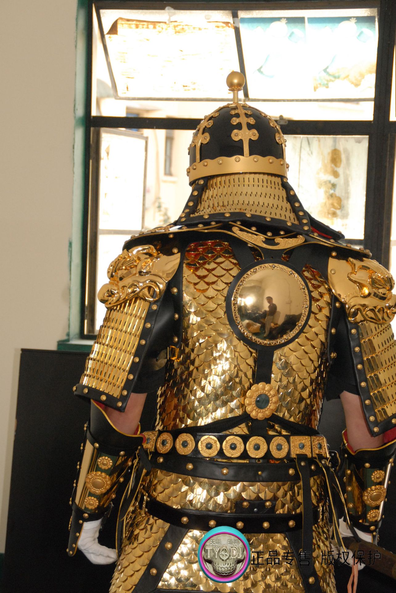 中国铠甲盔甲真人盔甲可穿明光甲甲胄盔甲将军铠装饰摆件甲童