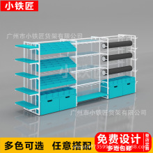 厂家直销小铁匠名创优品货架饰品展示架精品双面宠物店中岛柜商用