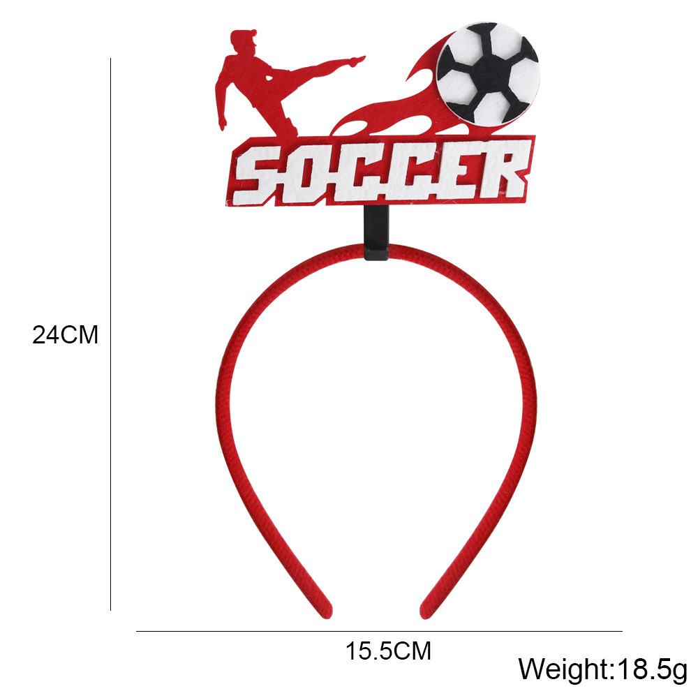 2024 New Football Hair-Hoop Headband European Cup Football Theme Party Decoration Supplies Fans Cheering Props