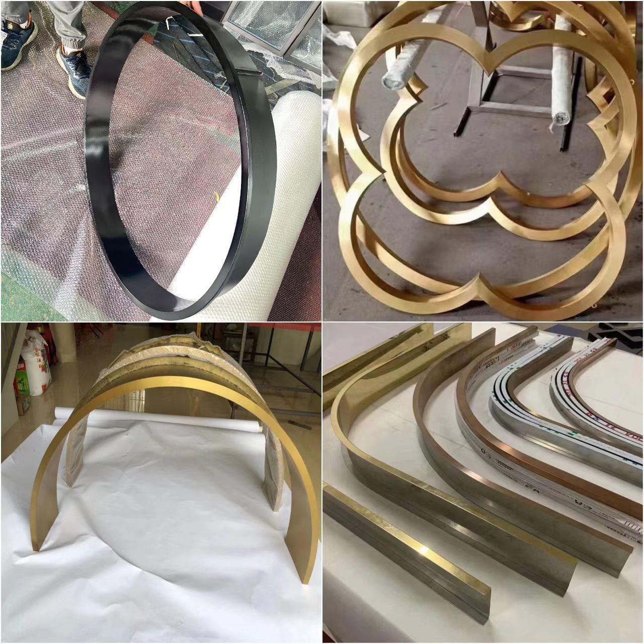 不锈钢圆弧包边收口条天花吊顶饰装收口条弯弧金属收边弧形套订作