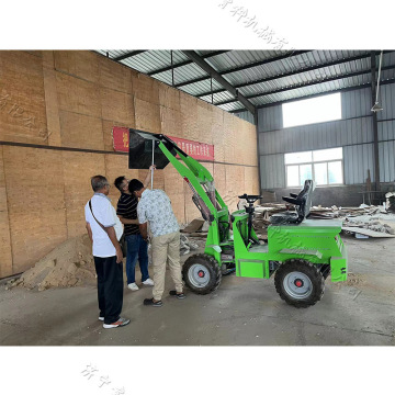 农用园林四驱电动装载机 小型电动小铲车 建设工程土石方搬运车