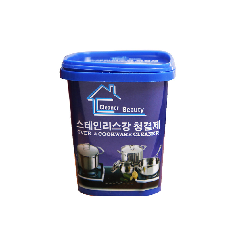 Stainless Steel Cleaning Cream Korean Strong Detergent Multi-Functional Pot Bottom Rust Removal Dirt Brush Bowl Brush Pot