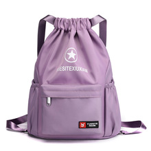 双肩包2022春季新款韩版水桶包大容量尼龙布学生书包女士旅行背包
