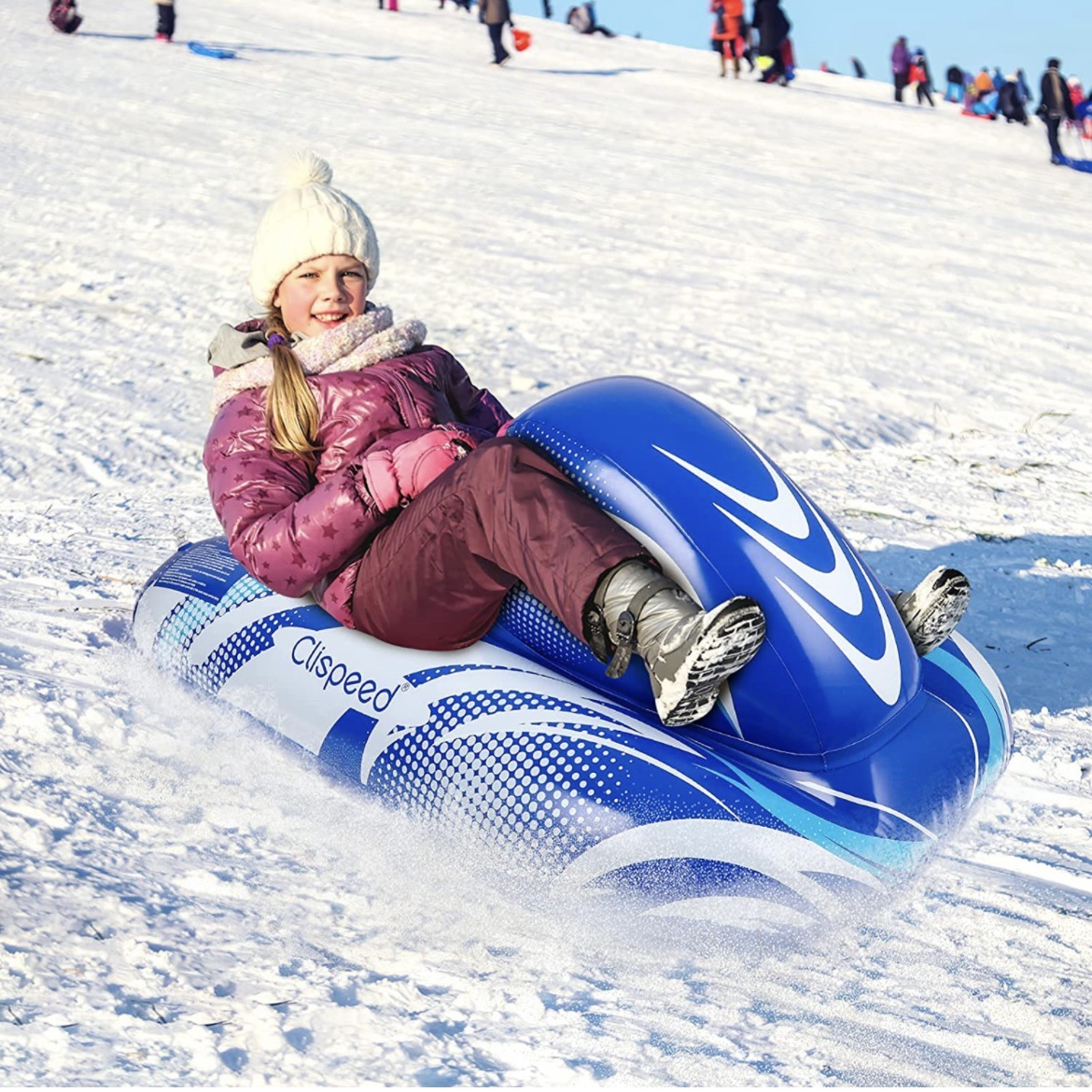 充气滑雪车pvc户外冬季用品 耐寒耐磨加厚滑冰圈 雪地充气滑雪车