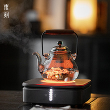 束刻 玻璃提梁壶电陶炉加热煮茶壶套装耐热茶壶家用泡茶壶烧水壶