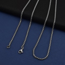 不锈钢项链钛钢配链2.5mm方珍珠链批发配件欧美项链小饰品批发