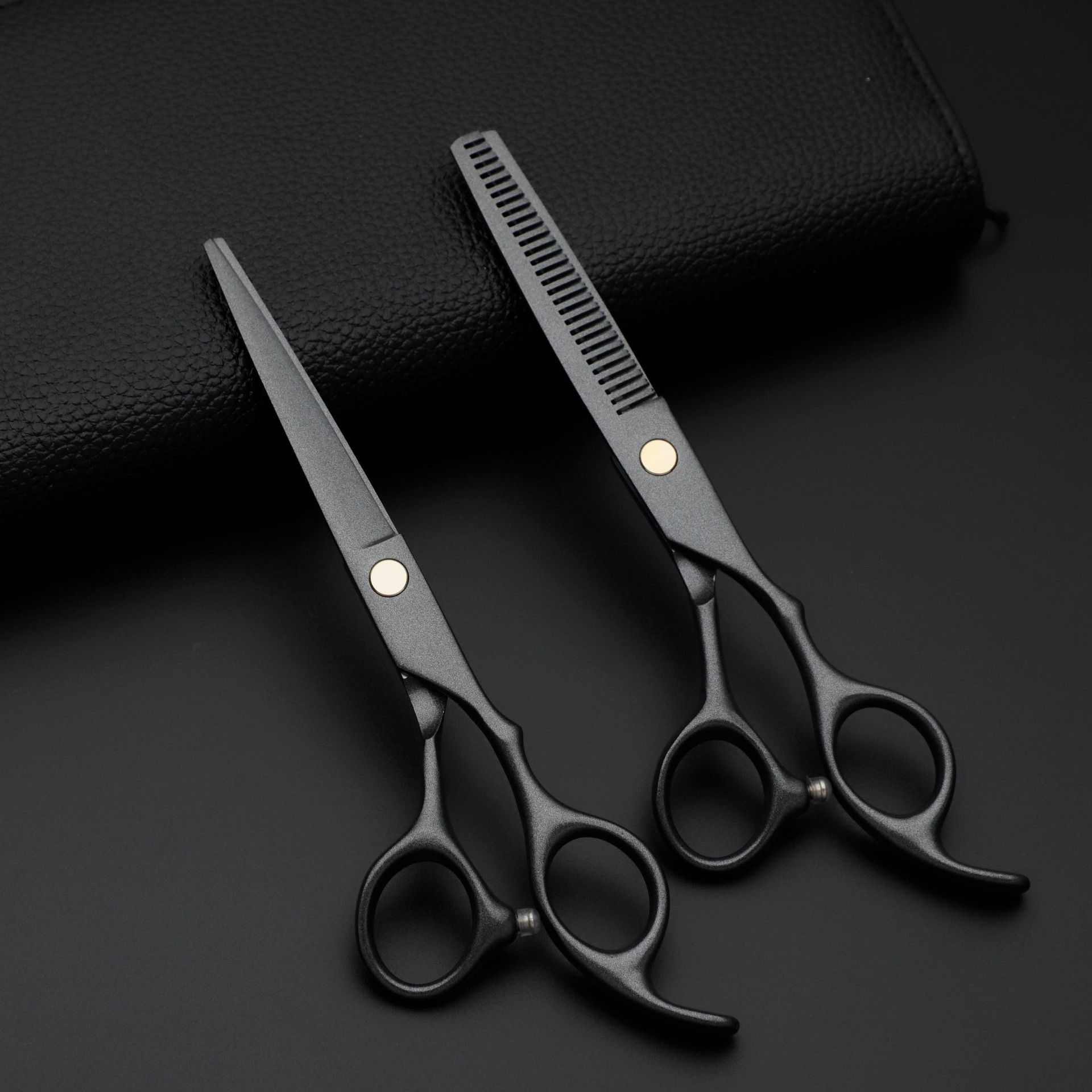 发廊理发剪刀 刘海打薄碎发剪 6寸烤漆家用头发修剪平剪牙剪套装