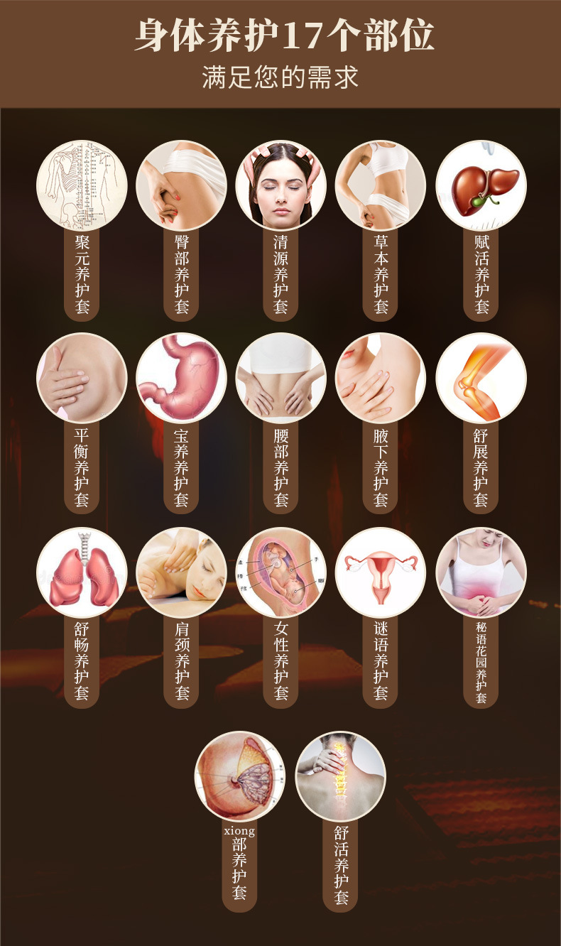 丽兰美姬 养生套盒美容院专用身体按摩精油套装药油套盒批发 oem