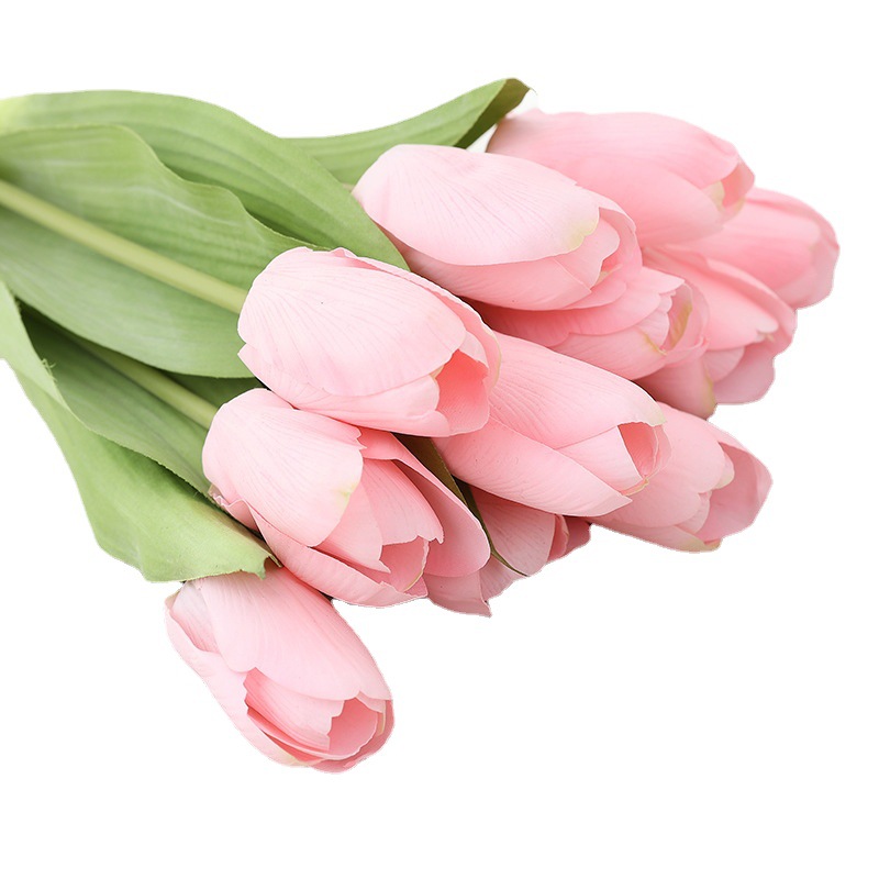 High-End Moist Feeling Tulip Artificial Flower Home Flower Arrangement Decoration Wedding Shooting Landscape Cross-Border Hot Selling Fake Flowers