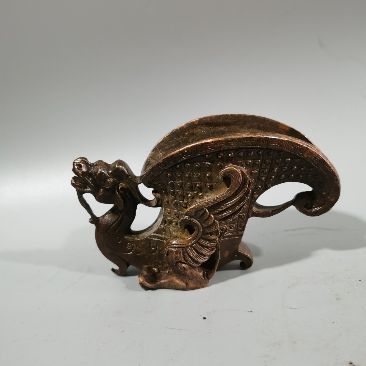 古玩古董杂项收藏大清乾隆年制鎏金貔貅酒杯五龙杯工艺品礼品