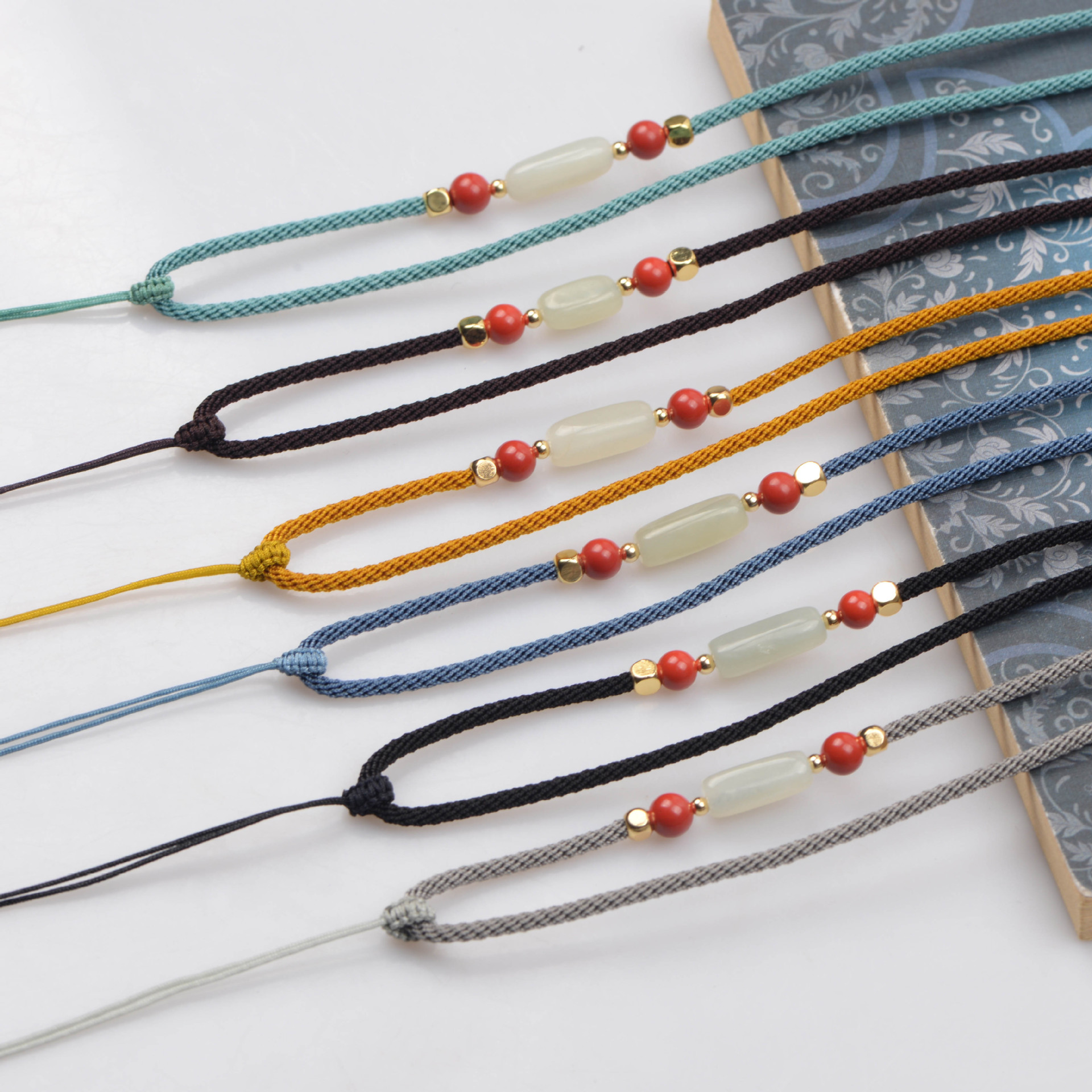 和田玉挂绳翡翠高货玉石玛瑙项链绳子玉佩饰品黄金珠宝挂脖绳批发