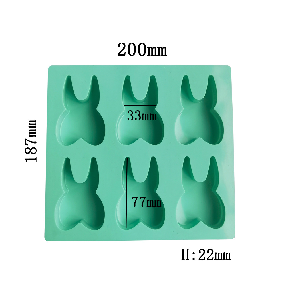 6-Piece Teeth Cake Silicone Mold Jelly Pudding Soap Cake Mold Baking Tool