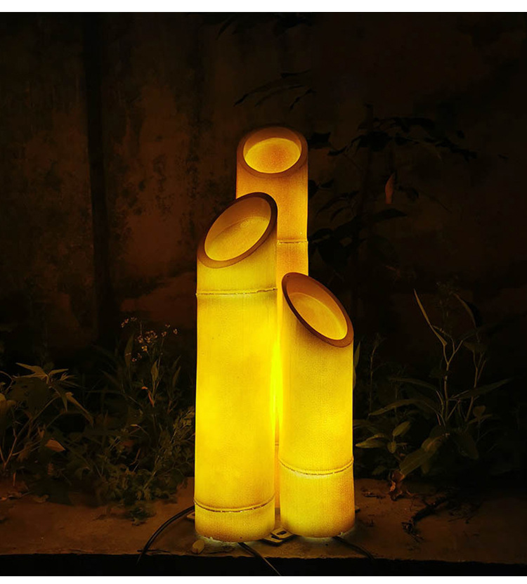 led户外发光竹子造型灯夜景庭院花园别墅广场草坪亮化装饰 景观灯