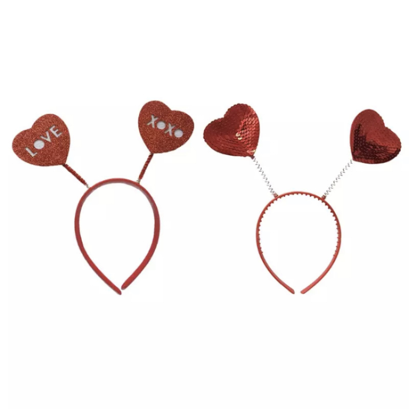 Red Love Hair Band Hair Accessories Three-Dimensional Love Headband Headdress Valentine's Day Head Wear Hair Accessories Hair Band Wholesale