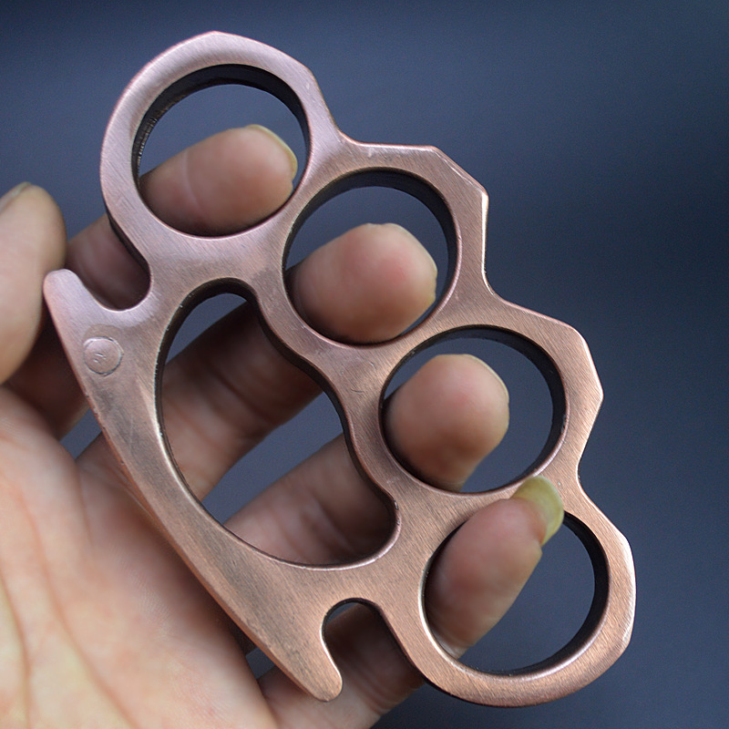 玻纤加厚金色指虎四指防身指环扣拳环戒指环自卫用品手扣手撑子