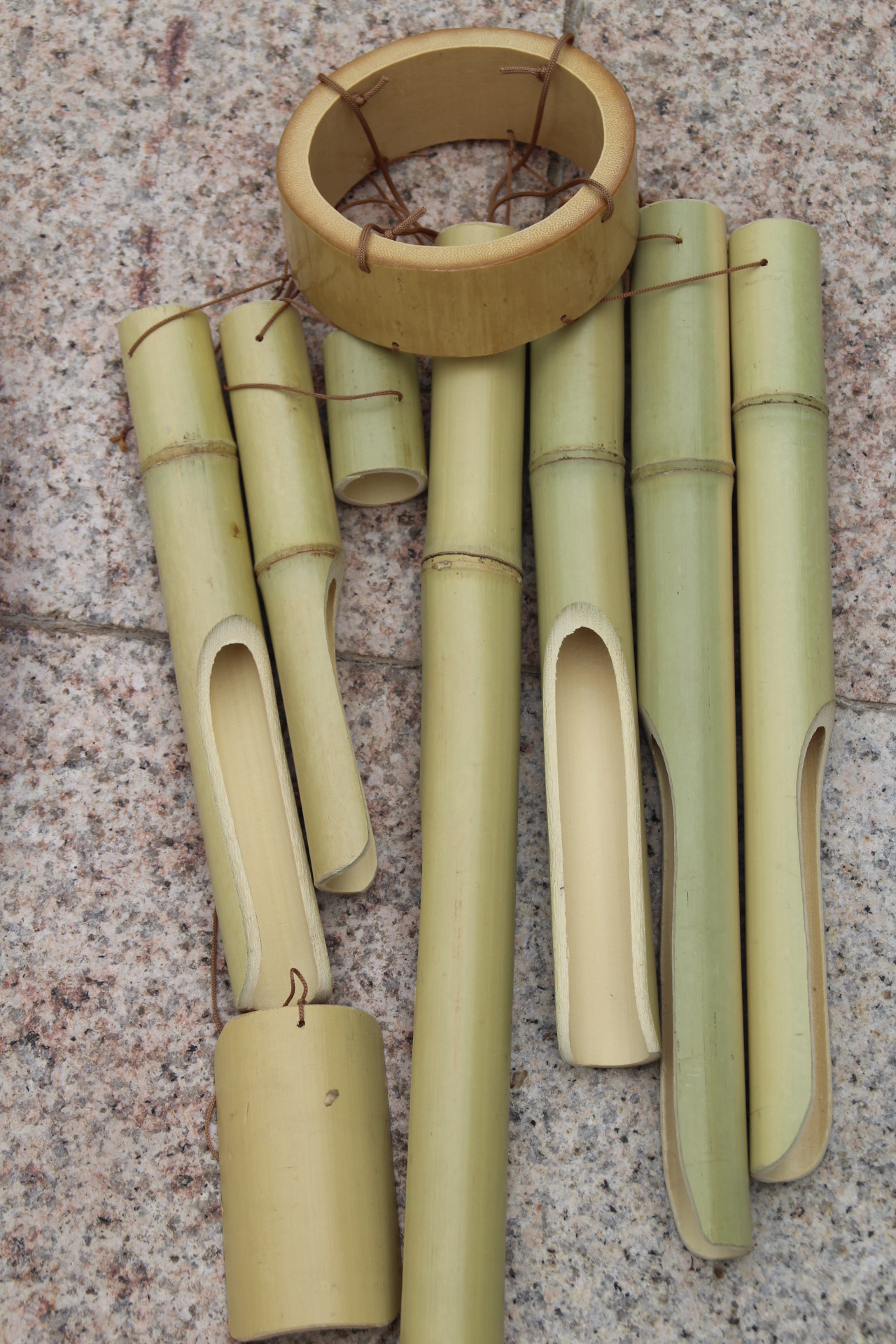 创意特色竹制风铃挂饰 竹铃铛 装饰工艺礼品 竹简风铃定批发