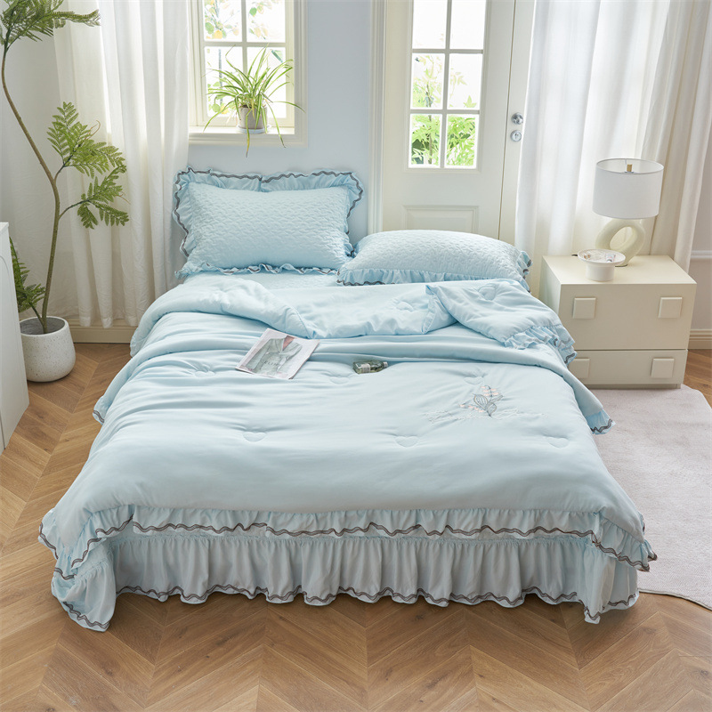 a类针织夹棉床盖款夏被四件套夏凉被子空调被芯礼品批发外贸跨境