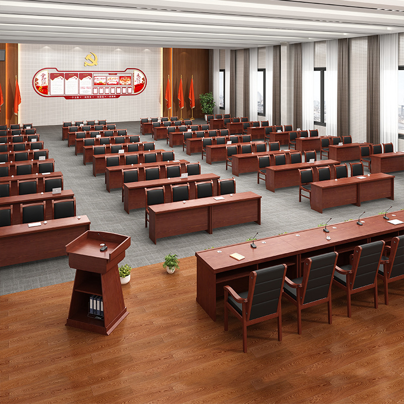 大会议室条桌油漆培训桌椅组合会议桌组合拼接长条桌台演讲台