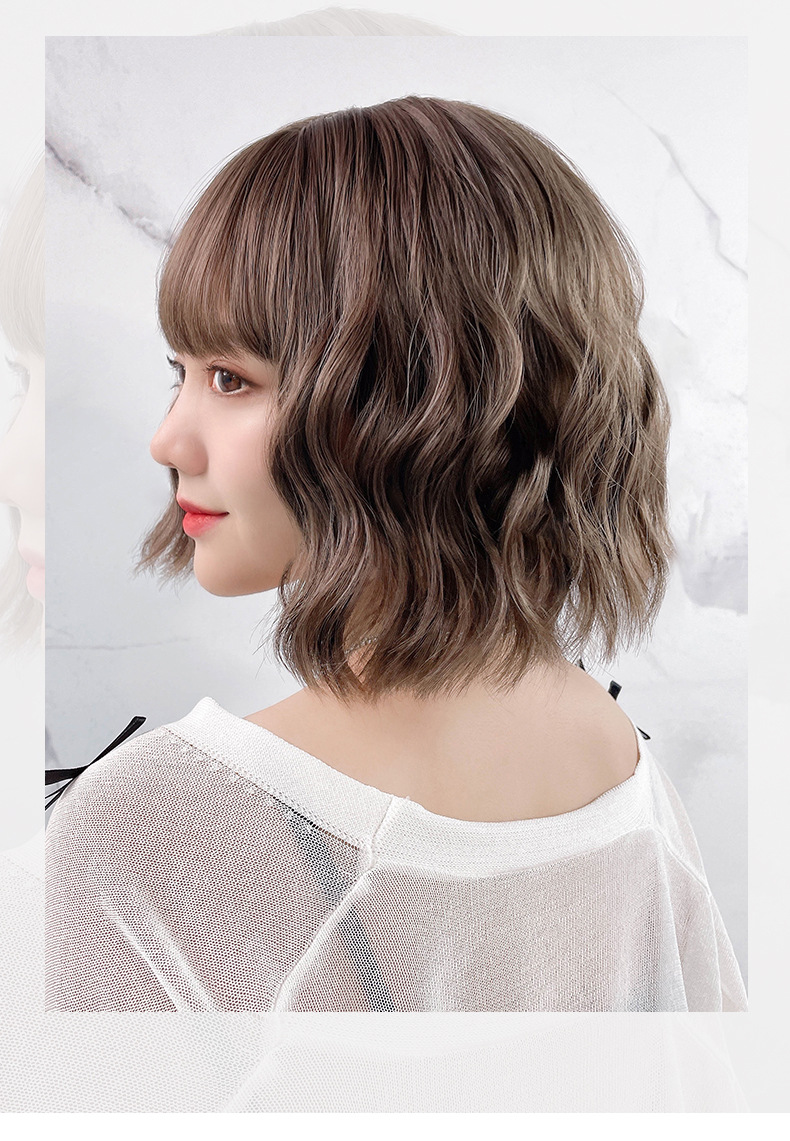 假发女短发网红羊毛卷发型蓬松自然蛋蛋卷修颜圆脸逼真整顶假头套