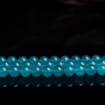 批发冰种天河石玉髓圆珠半成品优化天河石散珠·diy手