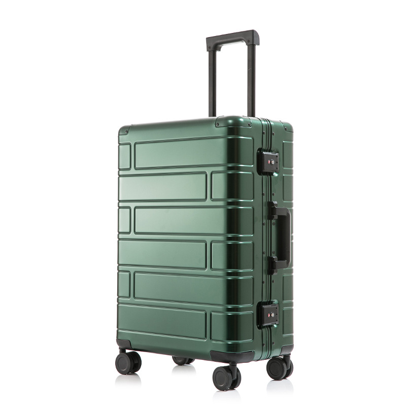 All-Metal Aluminum Magnesium Luggage Universal Wheel Women's Fashion Trolley Case 24-Inch Password Suitcase Student 20-Inch